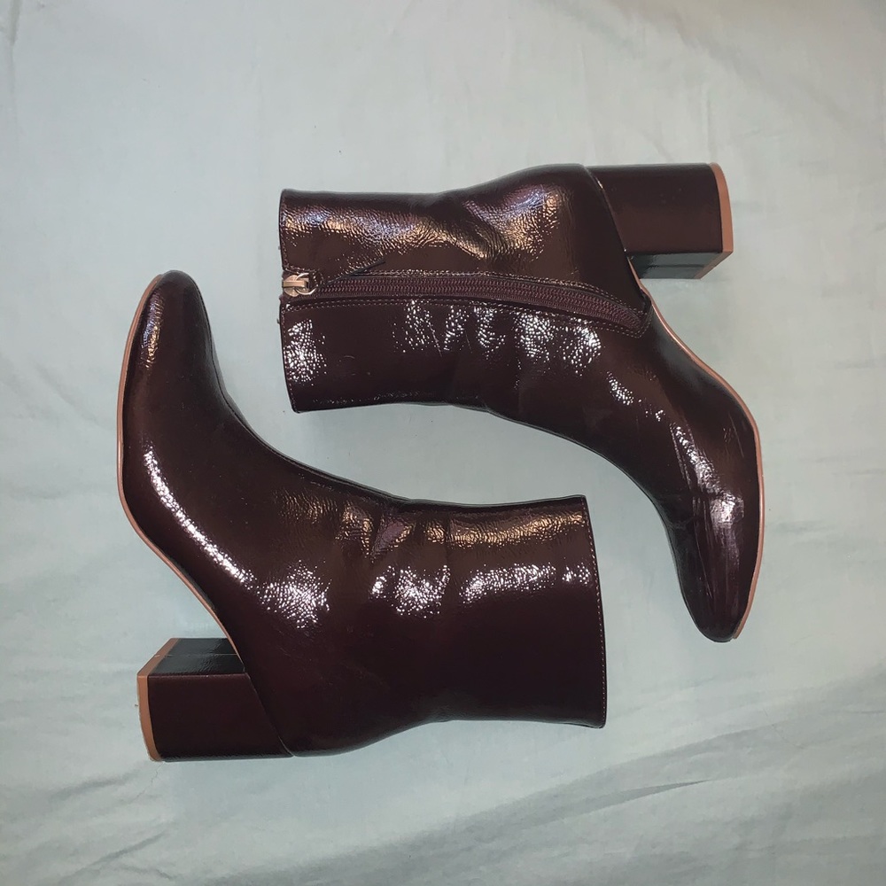 UO Alana Crinkle Patent Boot